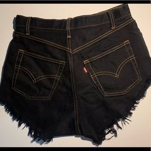 Levi’s Black High Waisted Jean Shorts